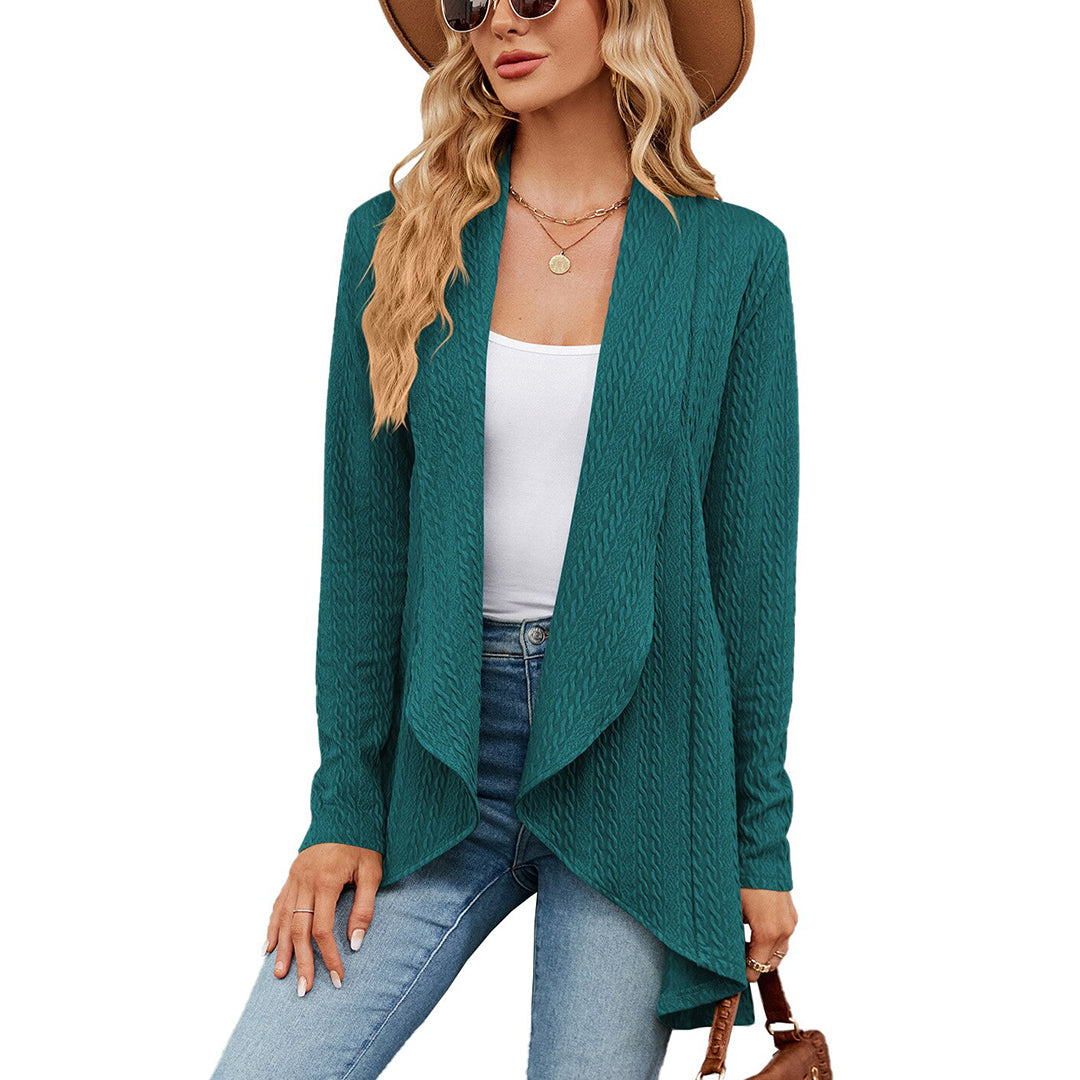 Bettina Cable-Knit Waterfall Cardigan