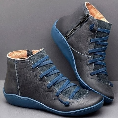 Maren Leather Lace-Up Ankle Boots