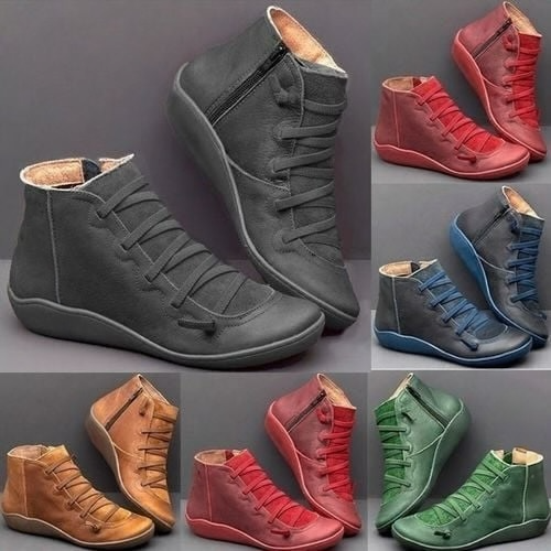 Maren Leather Lace-Up Ankle Boots