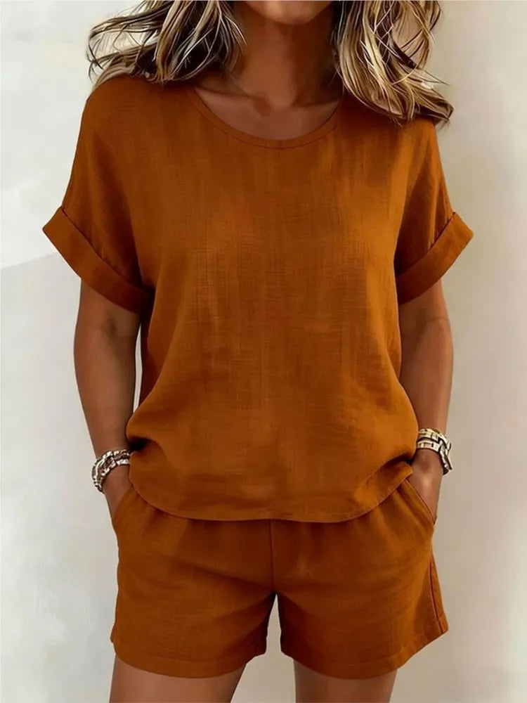 Nadia Casual Two-Piece Shorts Set