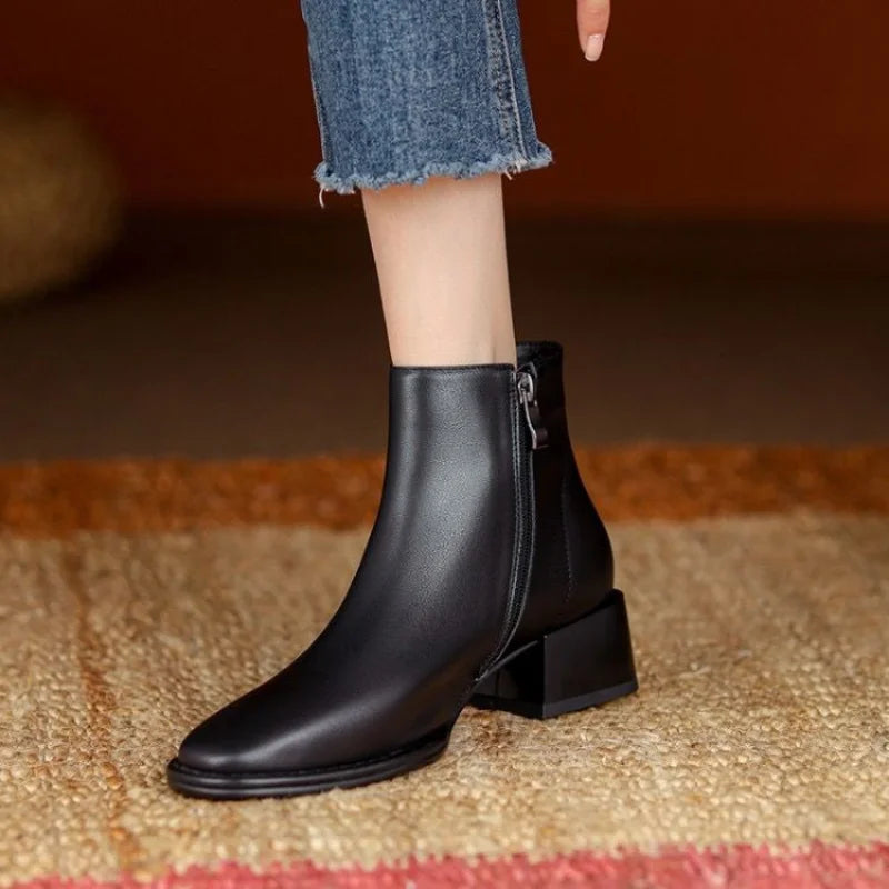 Carmela Chunky Heel Ankle Boots