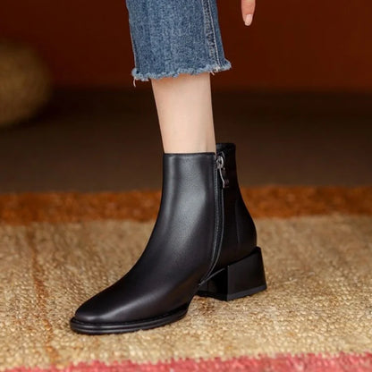 Carmela Chunky Heel Ankle Boots