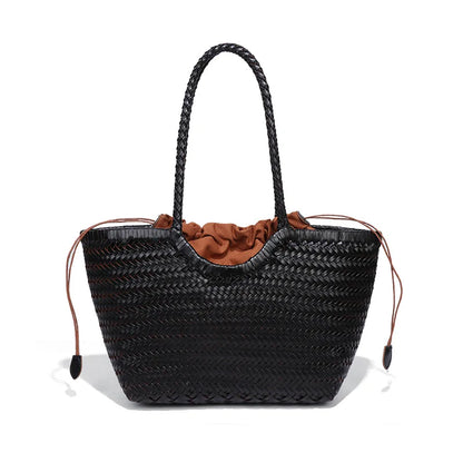 Cassia Woven Leather Tote Bag