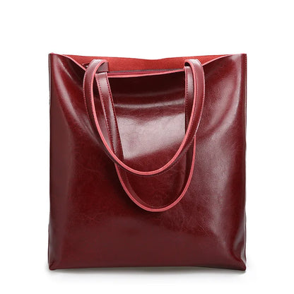 Lisette Structured Leather Tote Bag