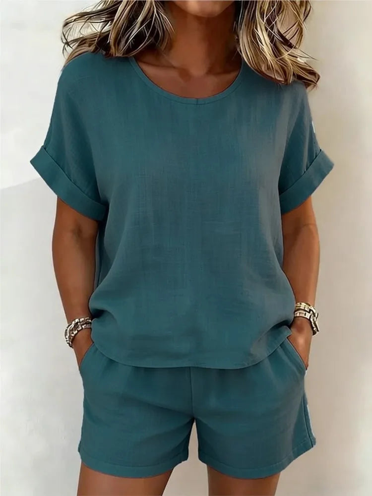 Nadia Casual Two-Piece Shorts Set