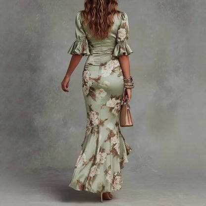 Haven Beck Shelby V-Neck Floral Maxi Wedding Guest Dress