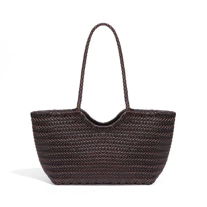 Cassia Woven Leather Tote Bag