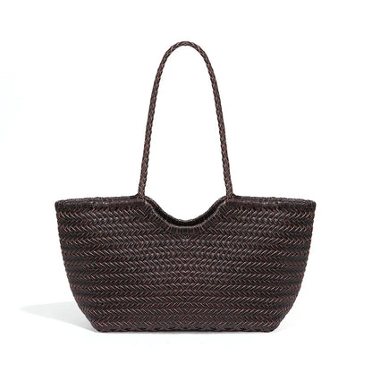 Cassia Woven Leather Tote Bag