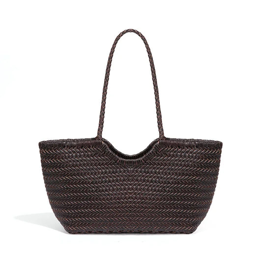 Cassia Woven Leather Tote Bag