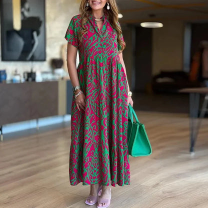Clara Printed Pocket Maxi Dress