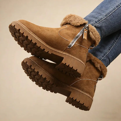 Celestine Faux Fur Collar Snow Boots