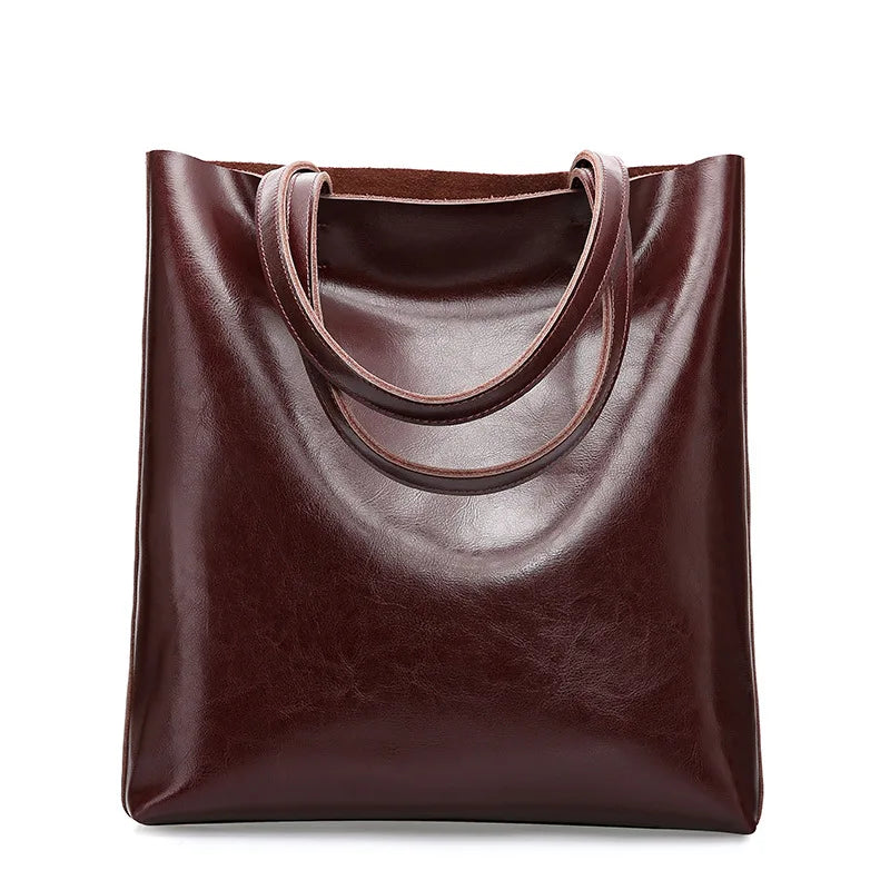 Lisette Structured Leather Tote Bag