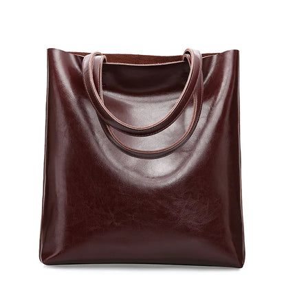 Lisette Structured Leather Tote Bag