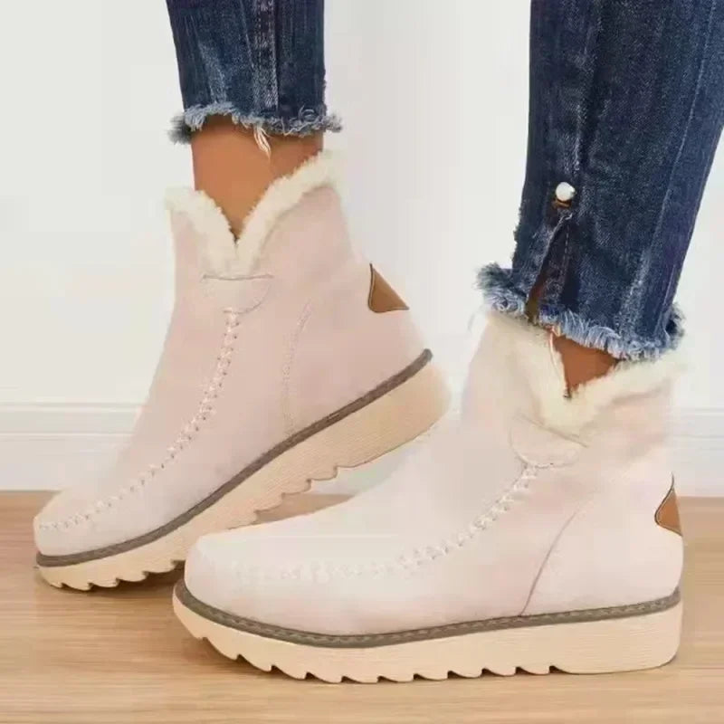 Noelle Faux Fur Moccasin Ankle Boots