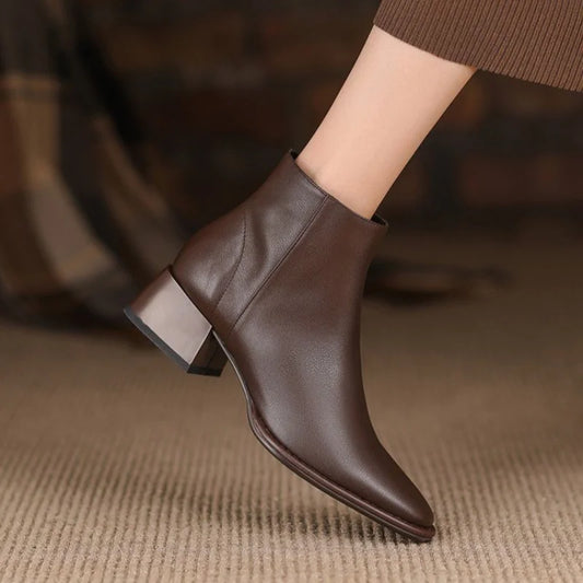 Carmela Chunky Heel Ankle Boots