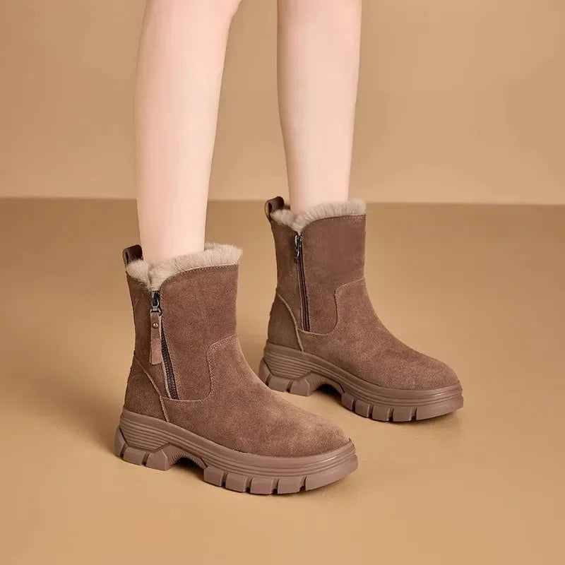 Celestine Faux Fur Collar Snow Boots