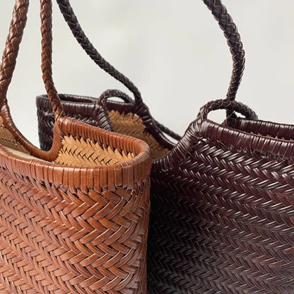 Cassia Woven Leather Tote Bag