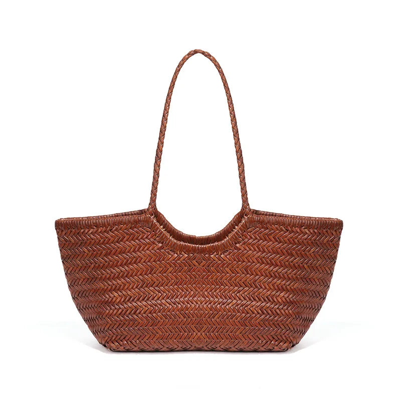 Cassia Woven Leather Tote Bag