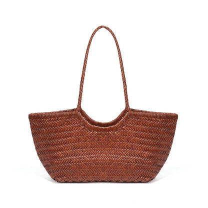 Cassia Woven Leather Tote Bag