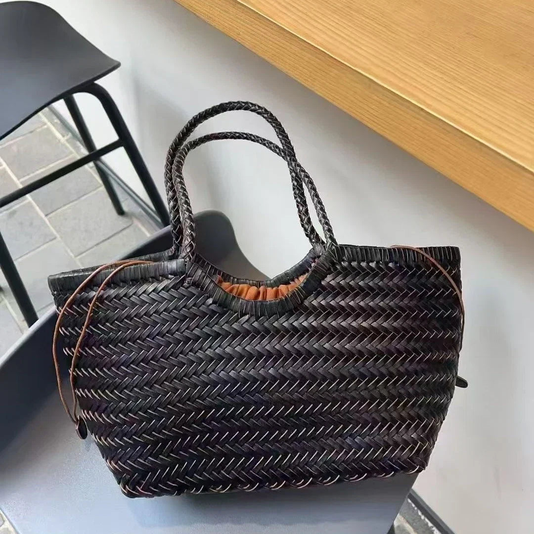 Cassia Woven Leather Tote Bag