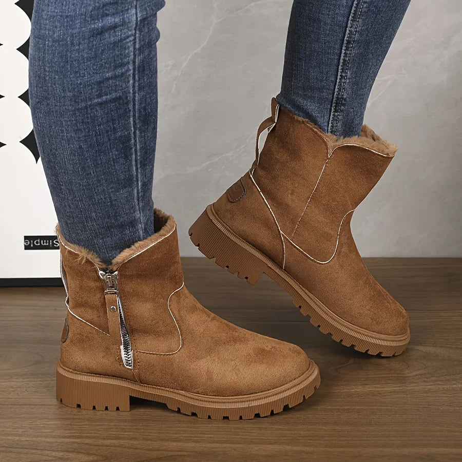 Celestine Faux Fur Collar Snow Boots