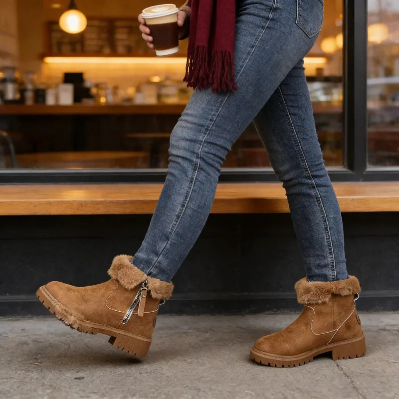 Celestine Faux Fur Collar Snow Boots