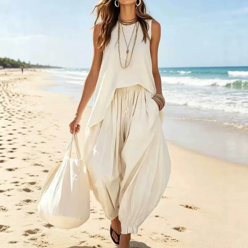 Arielle Lantern Sleeve Two-Piece Matching Set