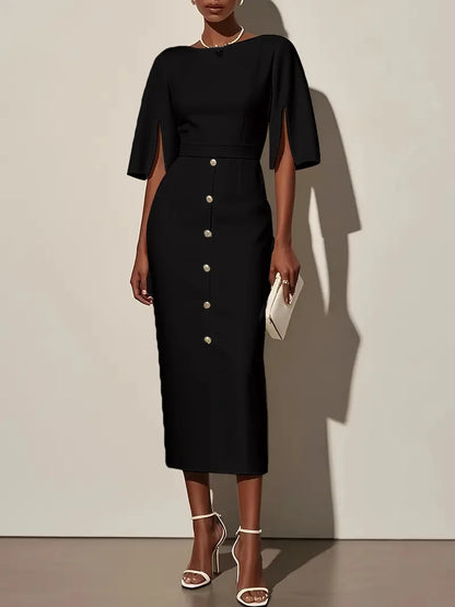Elise Semi-Formal Cocktail Midi Dress