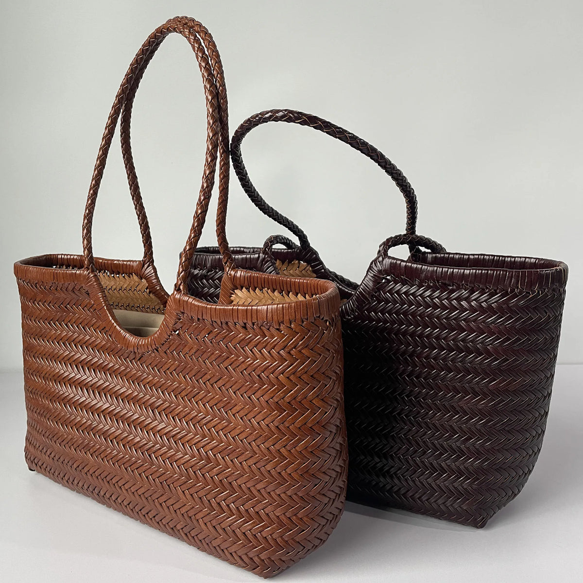 Cassia Woven Leather Tote Bag