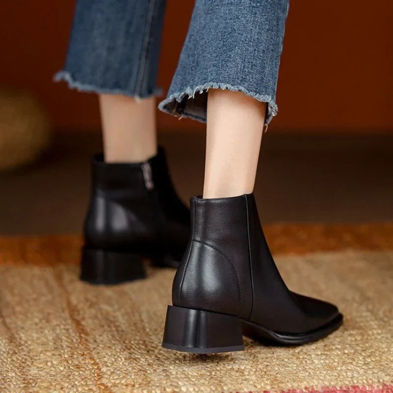 Carmela Chunky Heel Ankle Boots