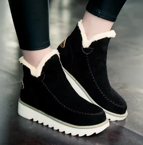 Noelle Faux Fur Moccasin Ankle Boots
