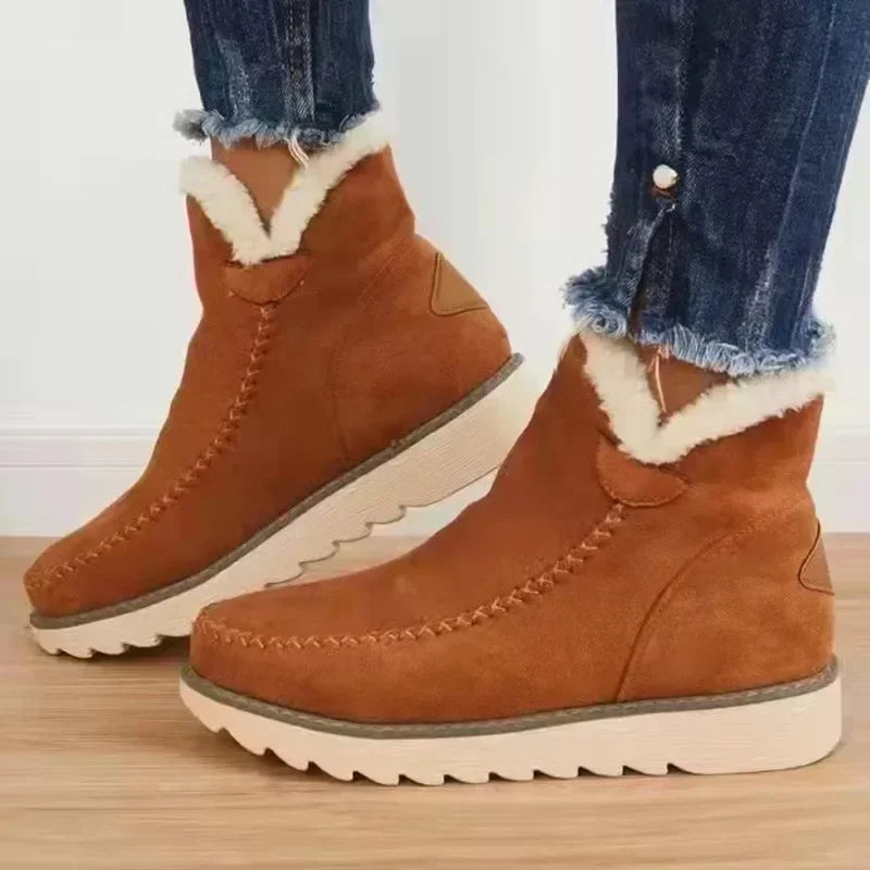 Noelle Faux Fur Moccasin Ankle Boots