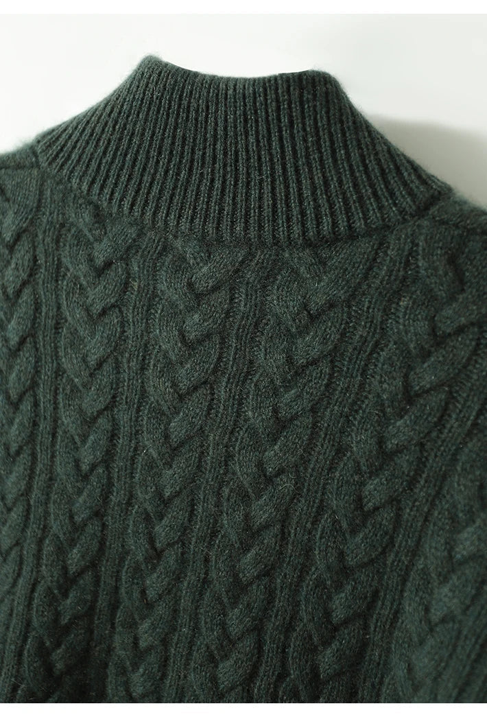 Harlow Button-Up Cashmere Sweater