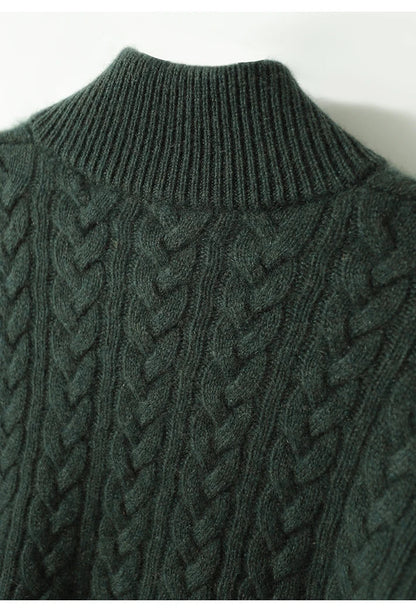 Harlow Button-Up Cashmere Sweater