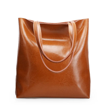 Lisette Structured Leather Tote Bag