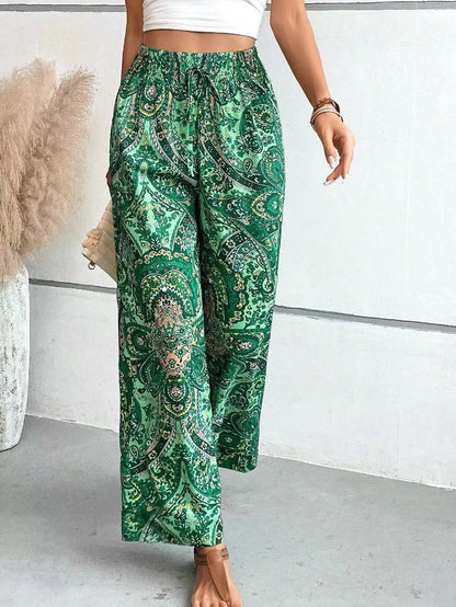 Maeve Vintage Printed Wide-Leg Pants