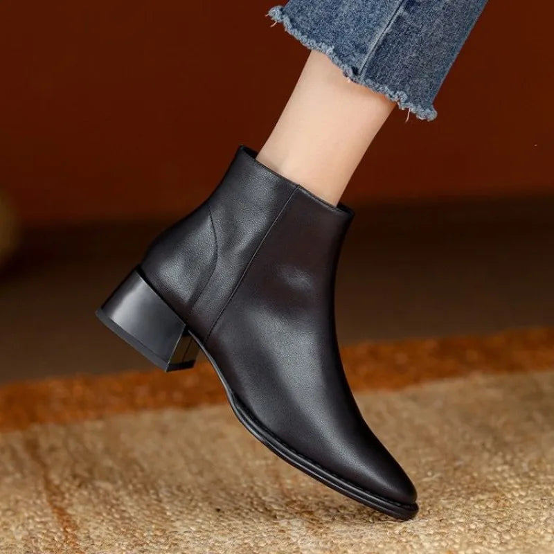 Carmela Chunky Heel Ankle Boots