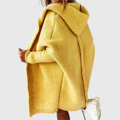 Amina Oversized Hooded Longline Cardigan