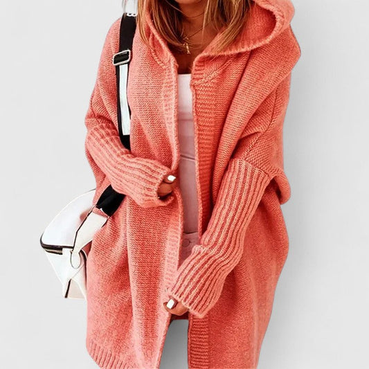Amina Oversized Hooded Longline Cardigan