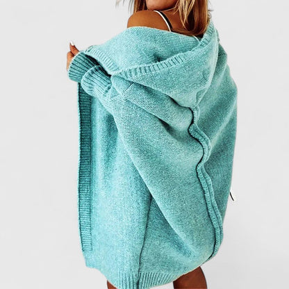 Amina Oversized Hooded Longline Cardigan