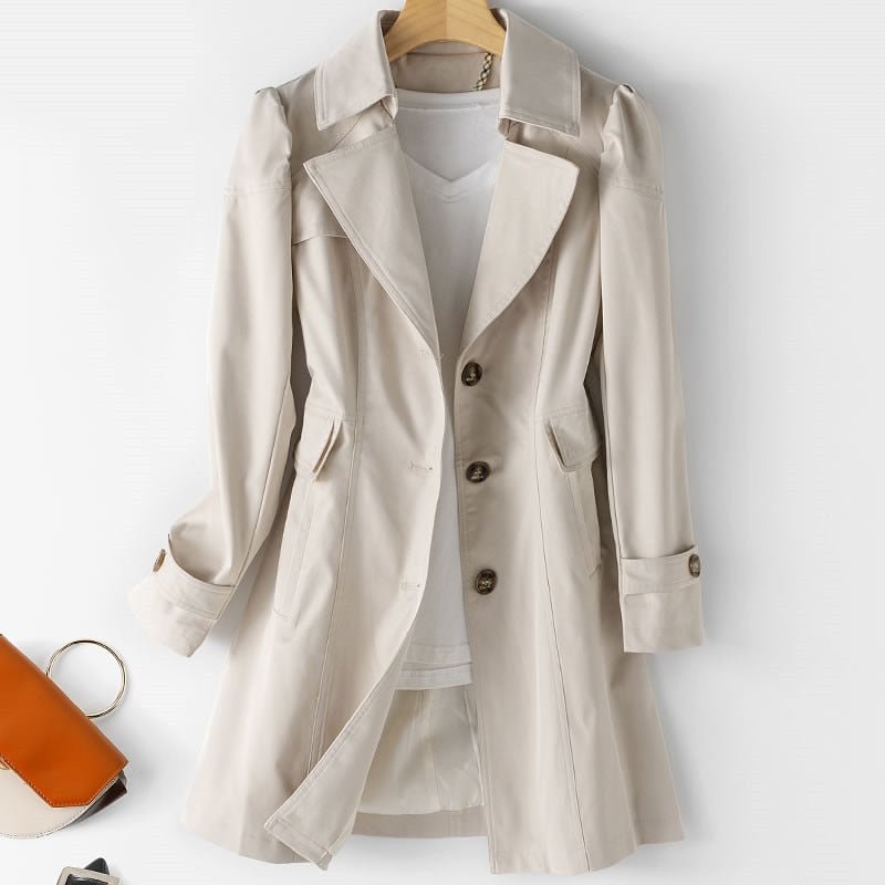 Sabina Belted Single-Breasted Trench Coat