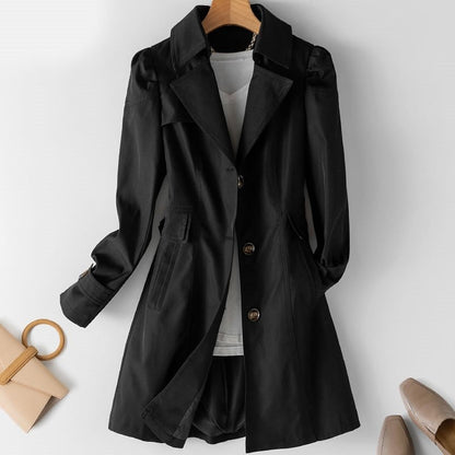 Sabina Belted Single-Breasted Trench Coat