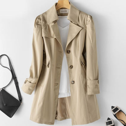 Sabina Belted Single-Breasted Trench Coat