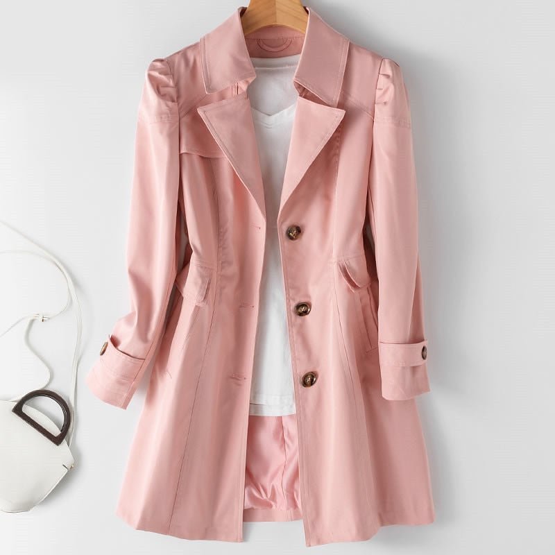 Sabina Belted Single-Breasted Trench Coat