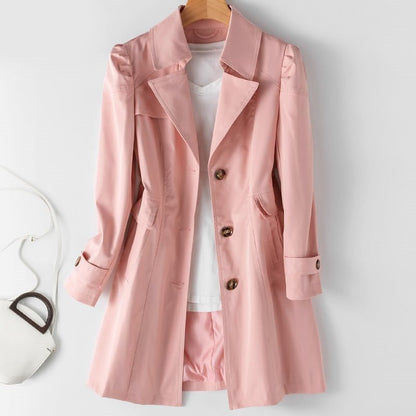 Sabina Belted Single-Breasted Trench Coat