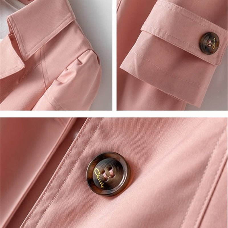 Sabina Belted Single-Breasted Trench Coat