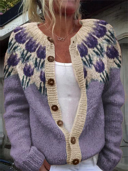 Sigrid Vintage Icelandic Knit Cardigan