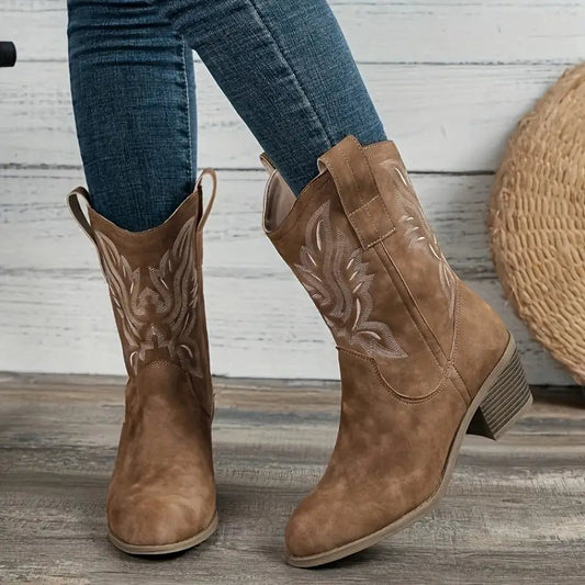 Soraya Embroidered Western Cowgirl Boots