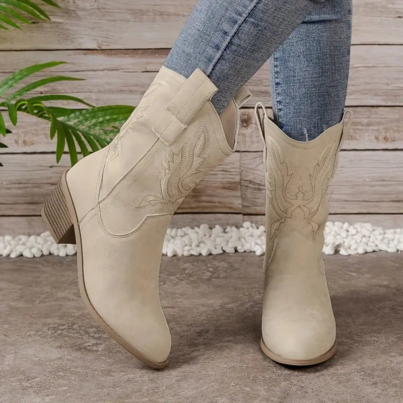 Soraya Embroidered Western Cowgirl Boots