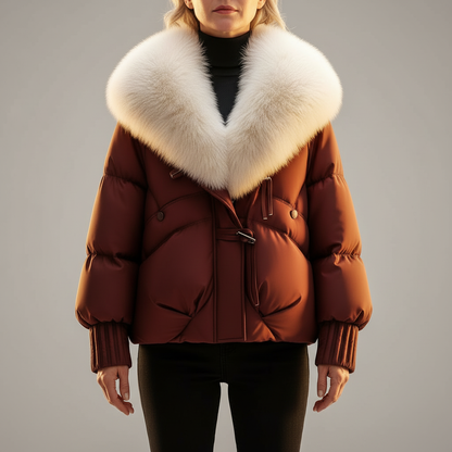 Juliana Faux Fur Collar Puffer Jacket